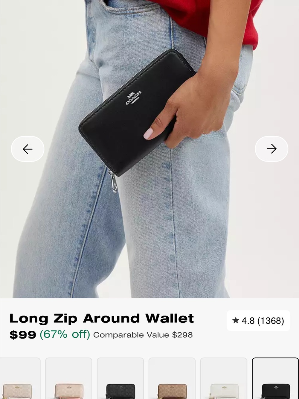 Coach Wallet Zipper around and Wristlet - Picture 11 of 11